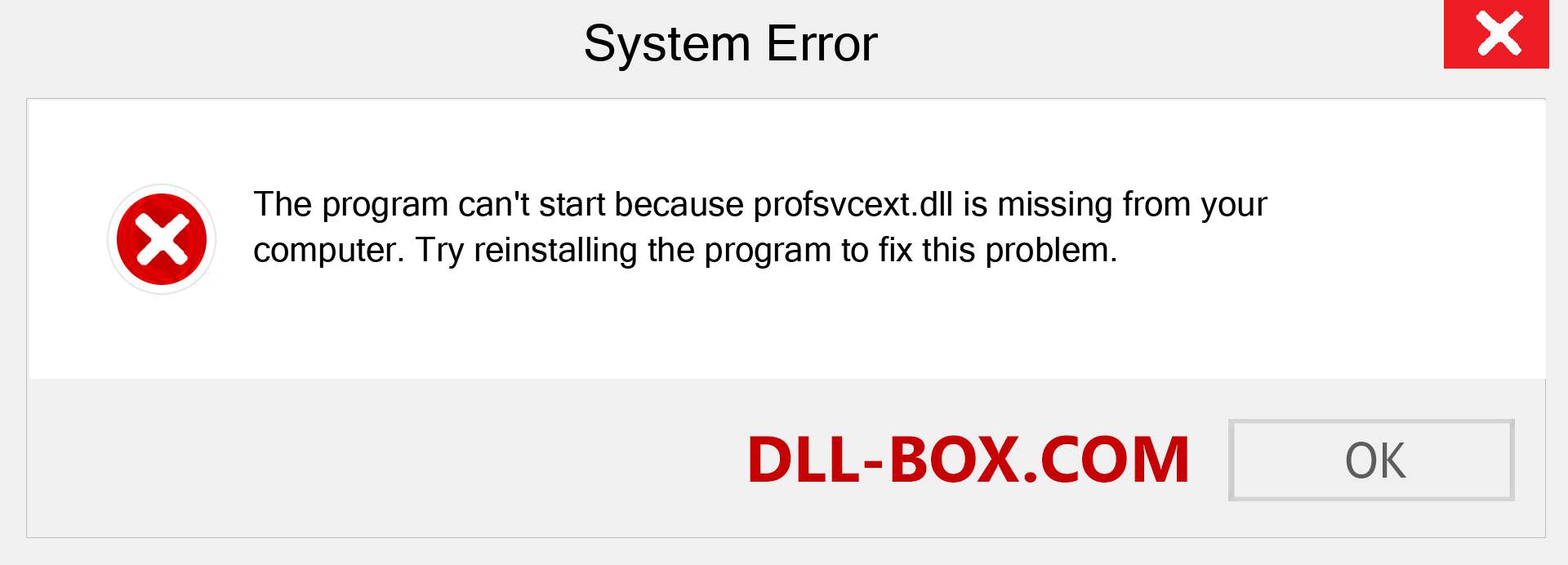  profsvcext.dll file is missing?. Download for Windows 7, 8, 10 - Fix  profsvcext dll Missing Error on Windows, photos, images